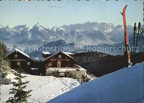 Zugspitze Sportheim Boeck am Edelsberg mit Saeuling Kat. Garmisch Partenkirchen