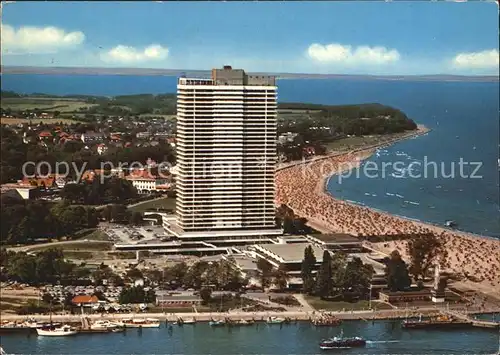 Travemuende Ostseebad Hotel Hochhaus Strand Fliegeraufnahme Kat. Luebeck