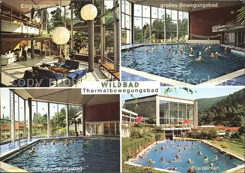 Wildbad Schwarzwald Thermal Hallenbewegungsbad Freibad Kat. Bad Wildbad