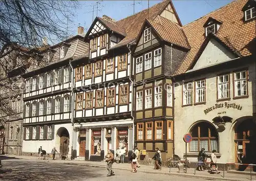 Quedlinburg Kornmarkt Apotheke Fachwerkhaeuser Kat. Quedlinburg