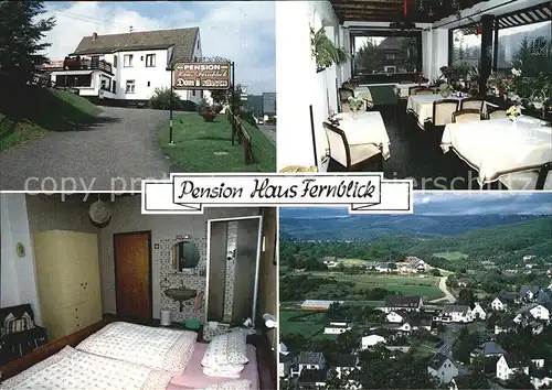 Heimbach Eifel Pension Haus Fernblick Doppelzimmer Panorama Speiseraum Kat. Heimbach