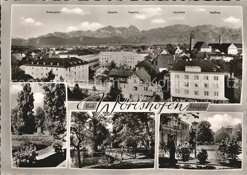 Woerishofen Bad Alpenkette Kneippdenkmal Kurpark Kurhaus Kat. Bad Woerishofen