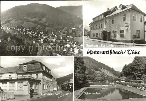 Unterweissbach Gasthaus Zur Linde Zum Hirsch Schwimmbad Kat. Unterweissbach