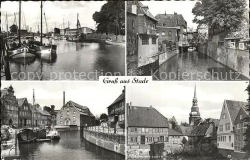 Stade Niederelbe Partien am Wasser und Hafen Kat. Stade