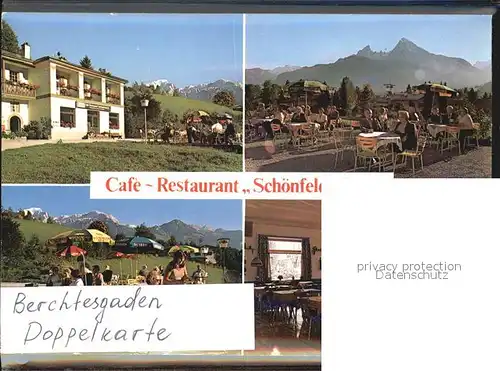 Berchtesgaden Restaurant Schoenfeldspitze  Kat. Berchtesgaden