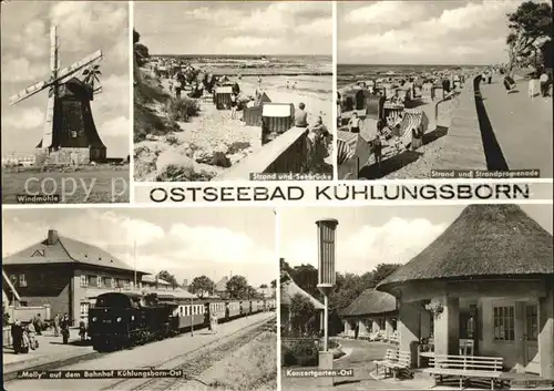 Kuehlungsborn Ostseebad Strand Promenade Windmuehle Molly Bahnhof Konzertgarten Seebruecke Kat. Kuehlungsborn