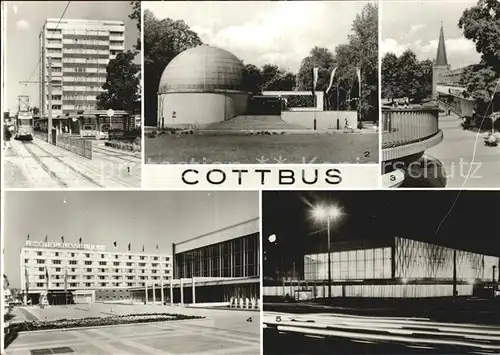 Cottbus Zentrum Raumflugplanetarium Juri Gagarin HO Gaststaette Hotel Lausitz Kat. Cottbus