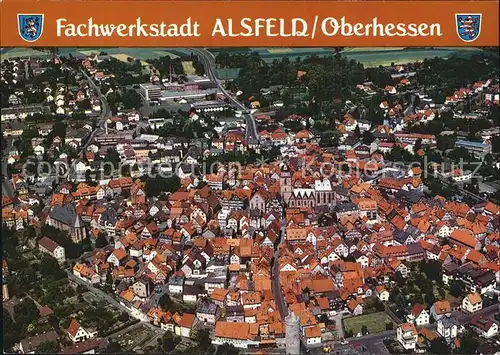 Alsfeld Altstadt Fachwerkstadt Fliegeraufnahme Kat. Alsfeld