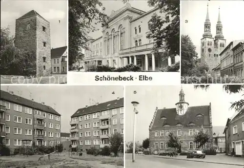 Schoenebeck Elbe Pfaennerturm Ortsteil Salzelmen Volksbad Sanatorium St Jakobi Kirche Kat. Schoenebeck