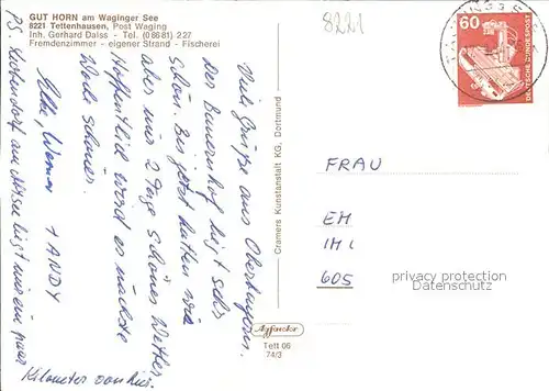 Tettenhausen Gut Horn  Kat. Waging a.See