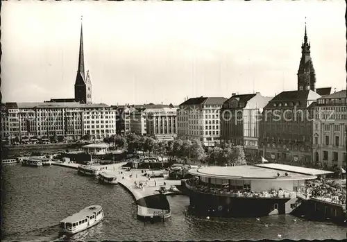 Hamburg Alsterpavillon und Jungfernsteg Kat. Hamburg