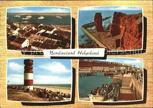 Helgoland Leuchtturm Panorama Bootsanlegestelle Kat. Helgoland