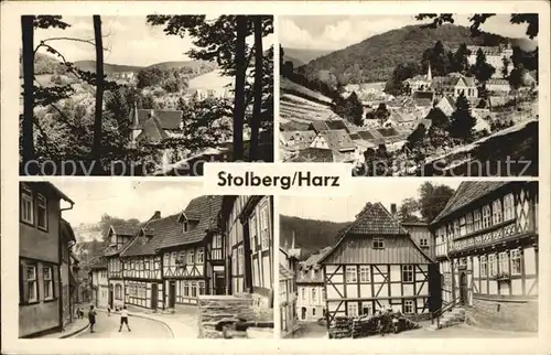 Stolberg Harz Ortsansichten Fachwerkhaeuser Kat. Stolberg Harz