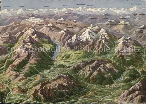 Berchtesgaden Reliefkarte Berchtesgadener Land Kat. Berchtesgaden