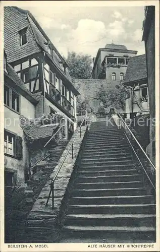 Beilstein Mosel Alte Haeuser Kirchtreppe Kat. Beilstein