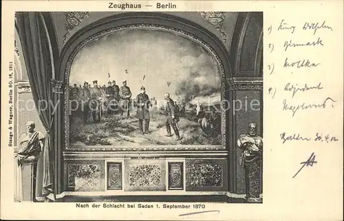 Berlin Zeughaus Schlacht bei Sedan September 1870 Kat. Berlin