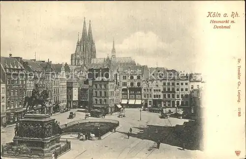 Koeln Rhein Heumarkt Denkmal Kat. Koeln