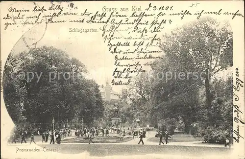 Kiel Schlossgarten Promenaden Konzert Kat. Kiel