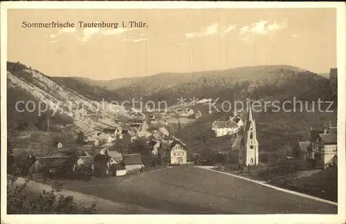 Tautenburg Kirche Panorama Kat. Tautenburg