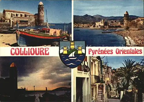 Collioure Strand Pyreness Orientales Kat. Collioure