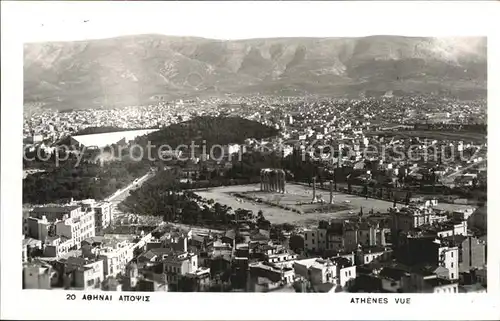 Athenes Athen alte Tempel Saeulen Fliegeraufnahme Kat. Griechenland