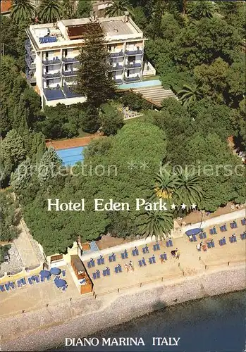 Diano Marina Fliegeraufnahme Hotel Eden Park Kat. Italien