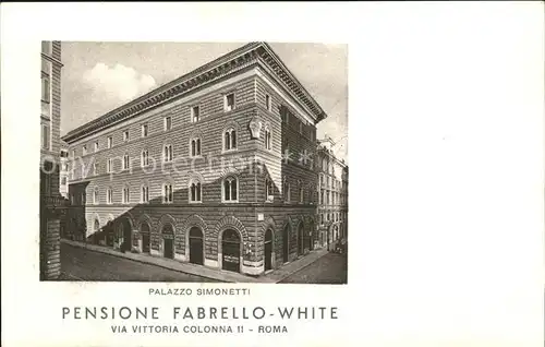 Roma Rom Palazzo Simonetti Pensione Fabrello White Kat. 