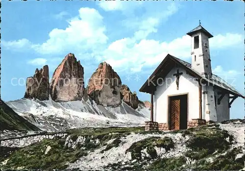 Tre Cime Di Lavaredo Chiesietta al Rifugio Locatelli Dolomiten Kapelle Kat. Italien