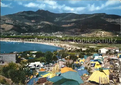 Marina di Campo Campeggio La Foce Campingplatz Strand Berge Kat. Italien