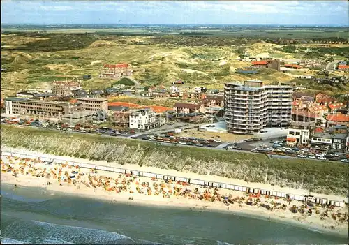 Egmond aan Zee Fliegeraufnahme mit Strand Kat. Niederlande