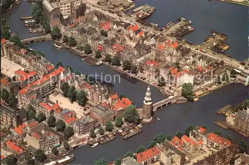 Amsterdam Niederlande Fliegeraufnahme Montelbaanstoren en omgeving Kat. Amsterdam