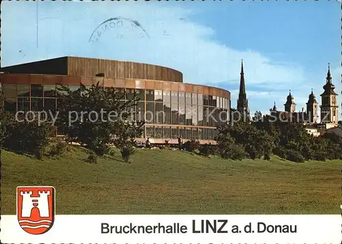 Linz Donau Brucknerhalle Kirchen Kat. Linz