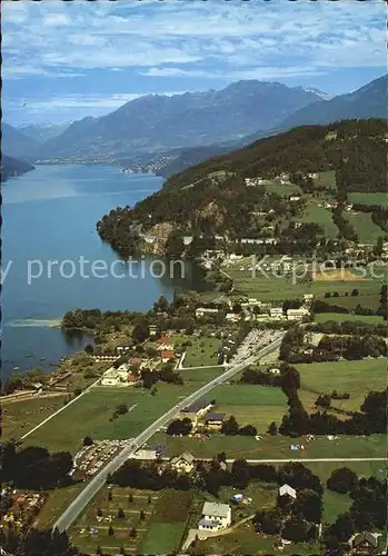 Doebriach Millstaettersee Alpenseebad Alpenpanorama Fliegeraufnahme