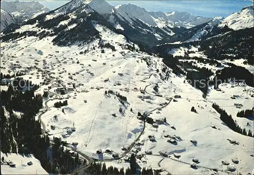 Hirschegg Kleinwalsertal Vorarlberg Parsenn Lift Wintersportplatz Alpen Fliegeraufnahme Kat. Mittelberg
