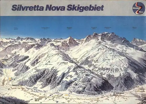 Montafon Skigebiet Silvretta Nova  Kat. Silvretta Hochalpenstrasse