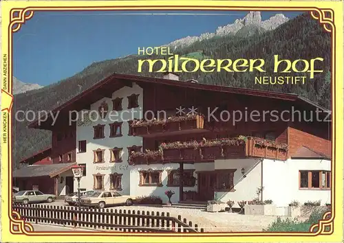 Neustift Stubaital Tirol Hotel Milderer Hof Kat. Neustift im Stubaital