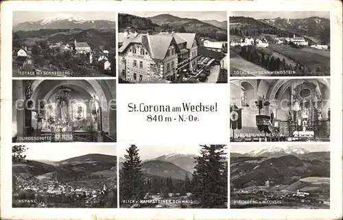 St Corona Wechsel Lourdesgrotte Kirchberg Wechsel Aspang Kat. St. Corona am Wechsel