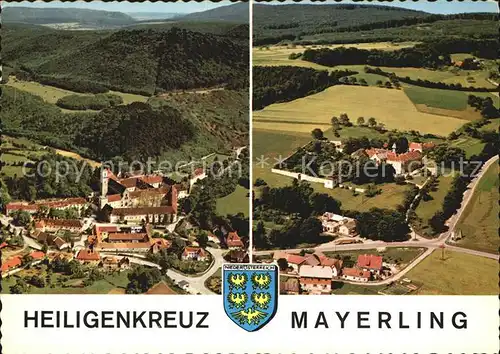 Heiligenkreuz Niederoesterreich Zisterzienserstift Mayerling altes Jagdschloss jetzt Karmeliterinnen Kloster Fliegeraufnahme Kat. Heiligenkreuz