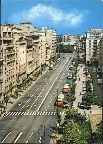 Bukarest Strassenpartie Kat. Rumaenien