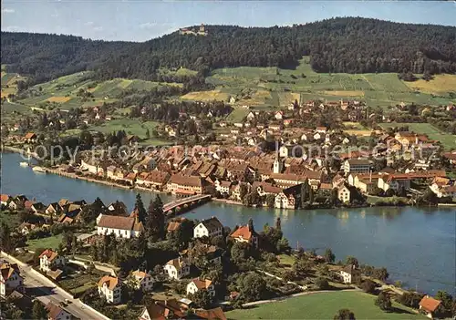 Stein Rhein Fliegeraufnahme mit Schloss Hohenklingen Kat. Stein Rhein