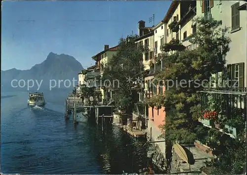 Gandria Lago di Lugano H?user am Wasser Kat. Gandria