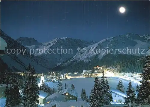 Arosa GR Obersee Mondscheinnacht Alpen Kat. Arosa