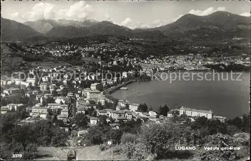 Lugano TI Fliegeraufnahme mit Lago di Lugano Kat. Lugano