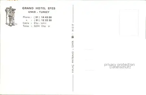 Izmir Grand Hotel Efes Kat. Izmir
