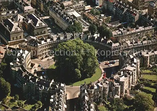 Bath UK Aerial view of the Circus Kat. Bath North East Somerset