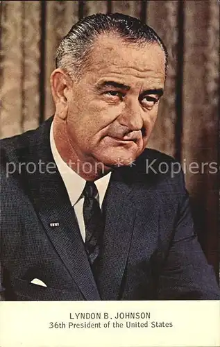 Politiker Lyndon B. Johnson  Kat. Politik