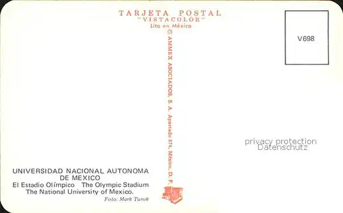 Stadion Universidad Nacional Autonoma de Mexico Estadio Olimpico  Kat. Sport