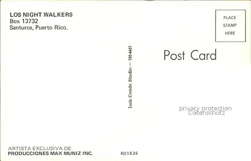 Saenger Band Los Night Walkers Santurce Puerto Rico Kat. Musik