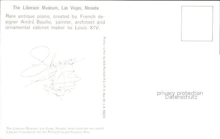 Klavier Liberace Museum Las Vegas Andre Boulle Kat Musik Nr