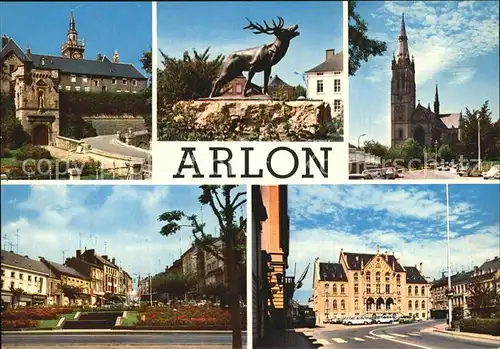 Arlon Wallonie Park Schloss Hirschdenkmal Kirche Kat. 